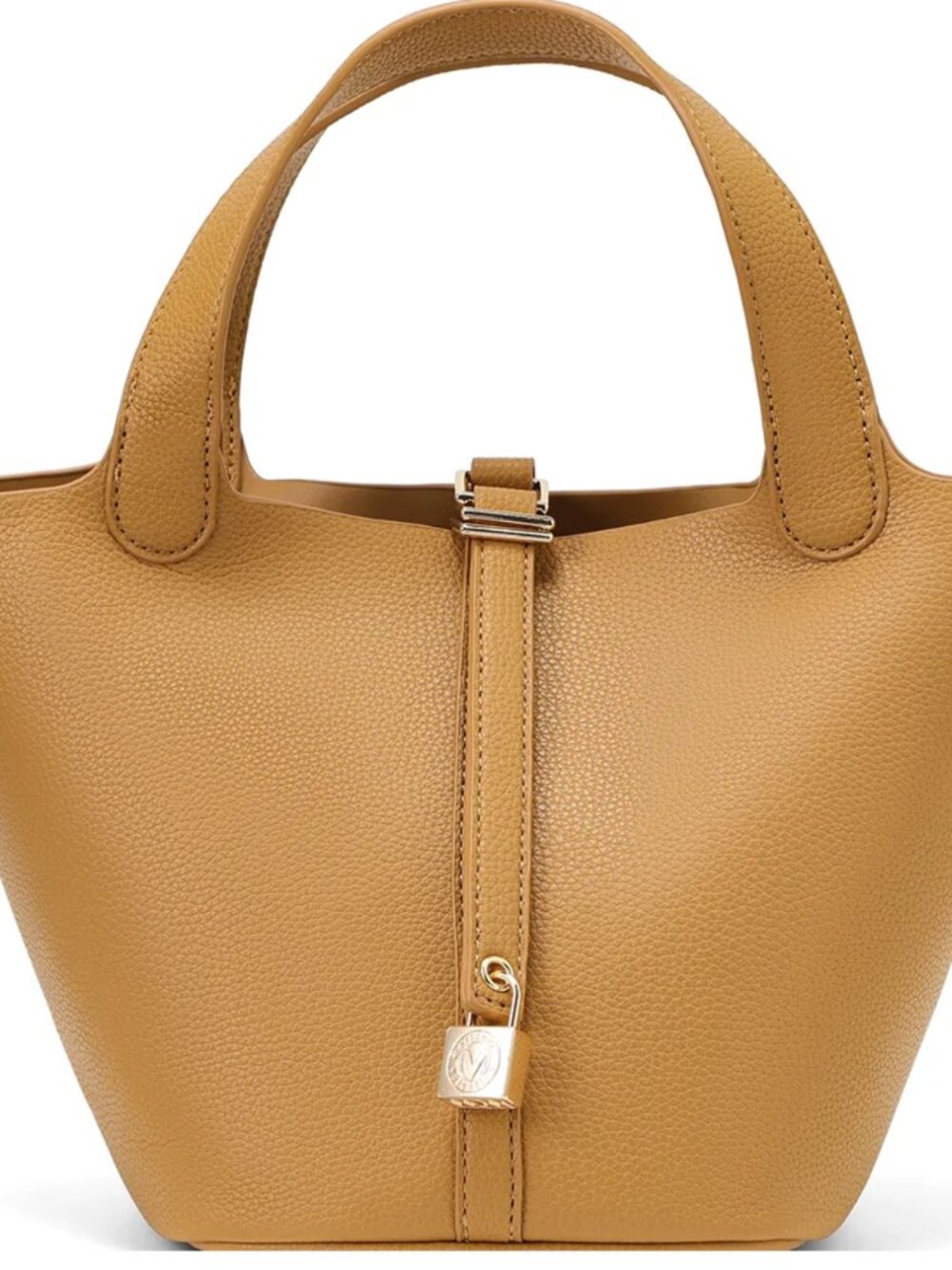 Valentino Orlandi KHAKI Pebbled Leather Mini Bucket Bag NEW!